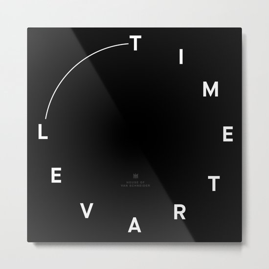 Timetravel Wall Clock Metal Print