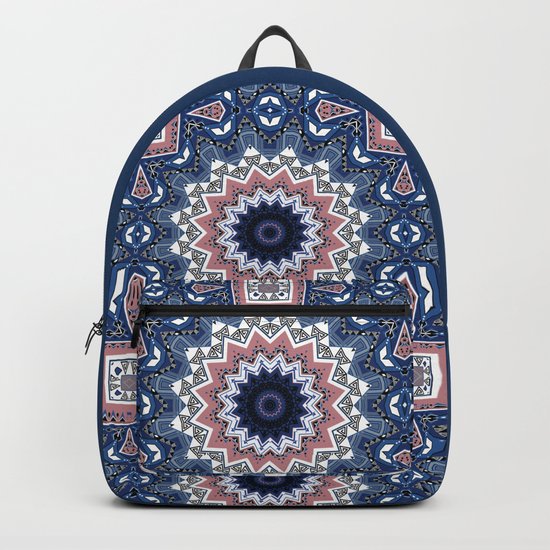 Kaleidoscope .Blue mist . Backpack