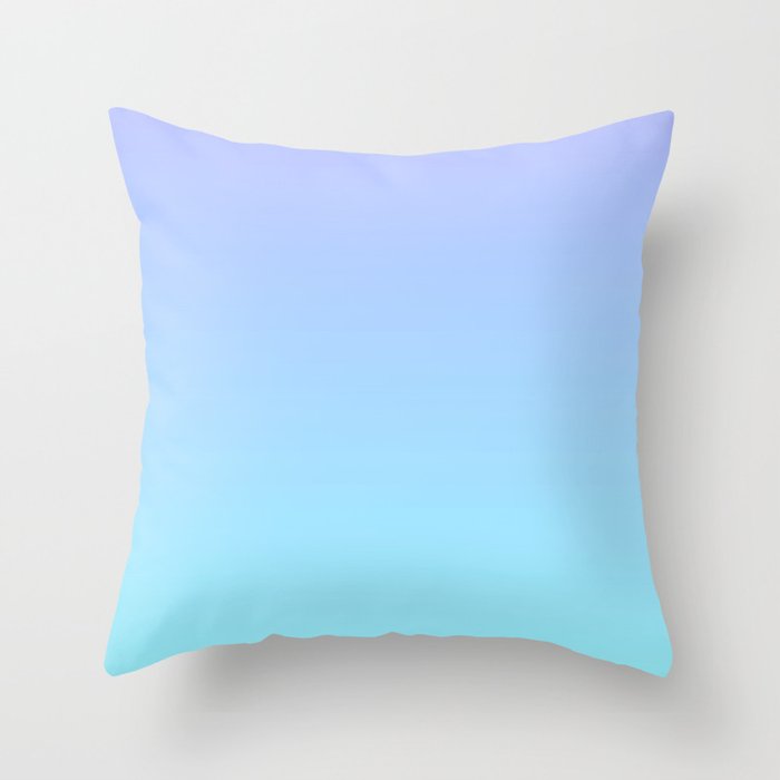 blue ombre abstract y2k gradient Throw Pillow