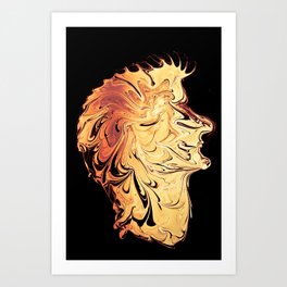 Golden Head Art Print