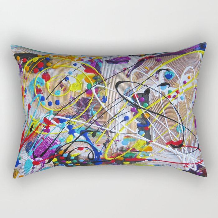 Abstract Etude Rectangular Pillow