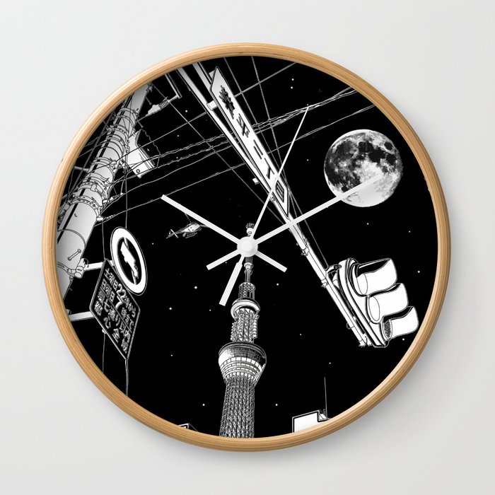 Night in Tokyo 2020 Wall Clock