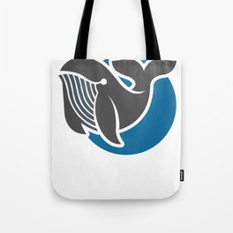 Awesome Minimalist Whale Design for Ocean and Sea Lovers Tote Bag
