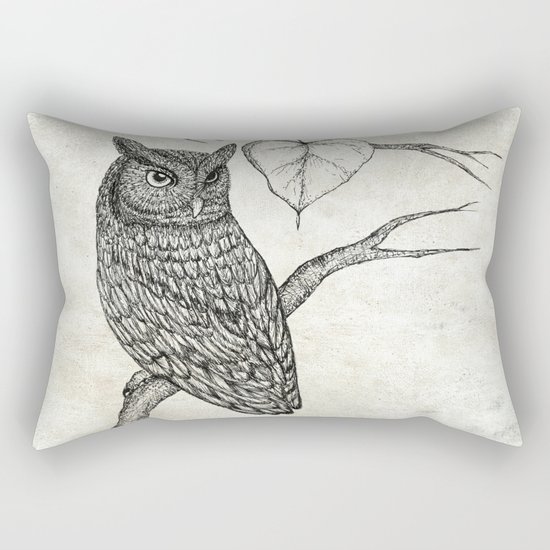 Great Horned Owl Rectangular Pillow