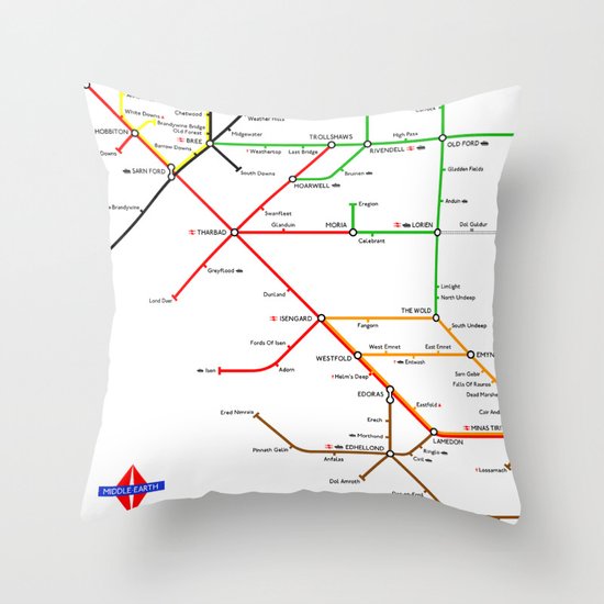 There And Back Again Throw Pillow