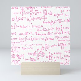 Pink Math Equations Mini Art Print
