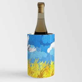 Ukraine Flag Landscape Wine Chiller
