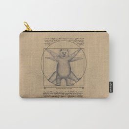 The Vitruvian Bear Carry-All Pouch | Leonardo, Ursus, Wildlife, Grizzly, Kids, Funny, Retro, Typography, Vitruvian, Animal 