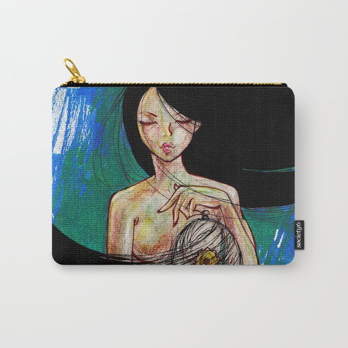 Woosh Hair Girl Carry-All Pouch