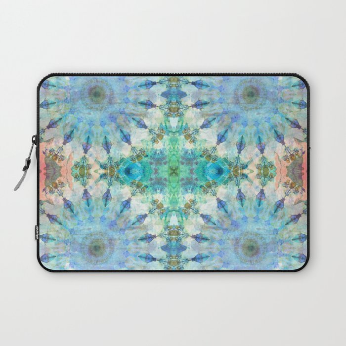 Light Serendipity - Blue And White Mandala Art Laptop Sleeve