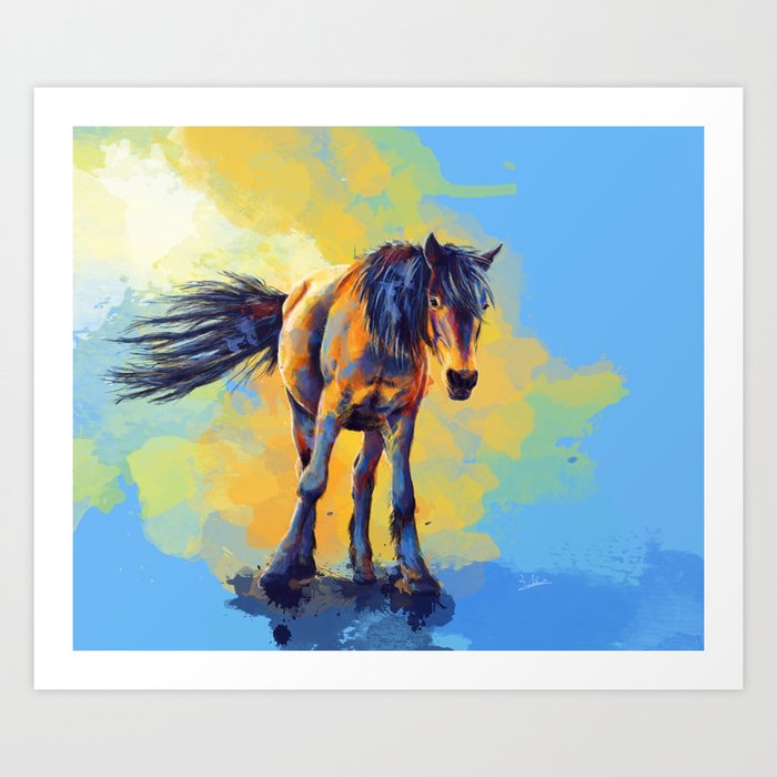 Horse in the Sunlight Art Print