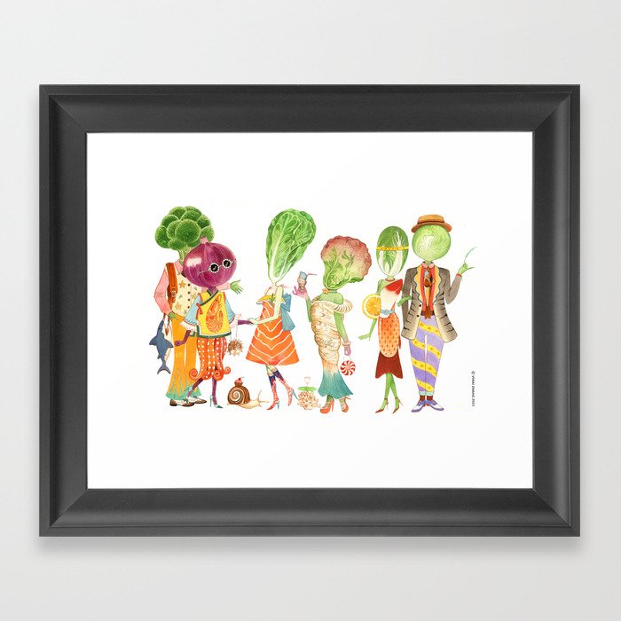 Seafood Party Framed Art Print