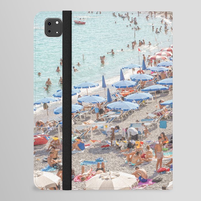 Mar Di Cobalto Beach Club In Italy | Amalfi Coast Holiday Summer Art Print | Soft Color Travel Photography iPad Folio Case
