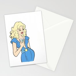 Cartoon Girl Stationery Card