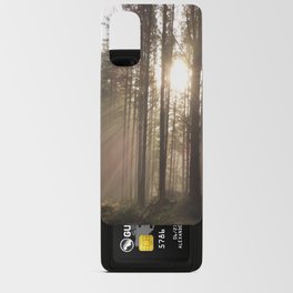 Scottish Highlands' Pine Forest's Winter Sunrays Android Card Case
