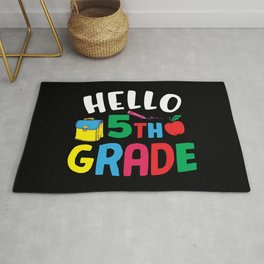 Hello 5th Grade Back To School Area & Throw Rug