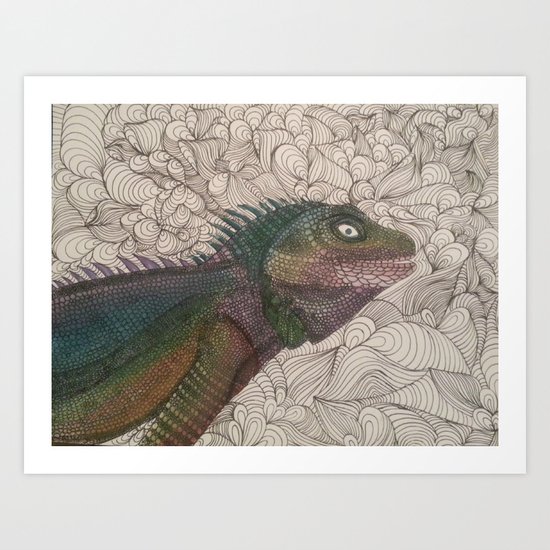 Iguana Art Print