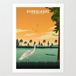 Everglades National Park Travel Poster Art Print