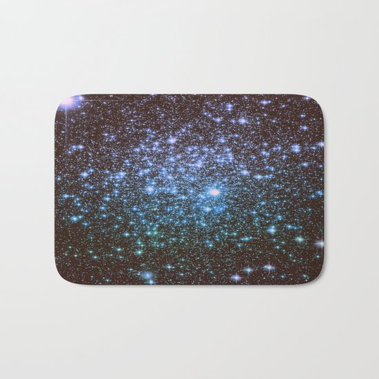 Winter Blues Galaxy Stars Bath Mat