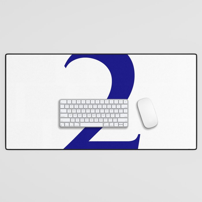 2 (NAVY & WHITE NUMBERS) Desk Mat