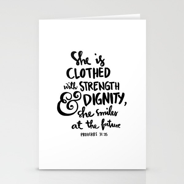 Proverbs 31:25 Stationery Cards