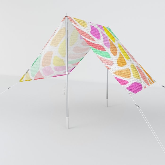 Swirly Popsicle Colored Shapes art and home accessories Sun Shade