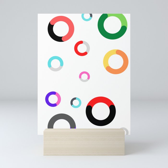 Colorful rings Mini Art Print