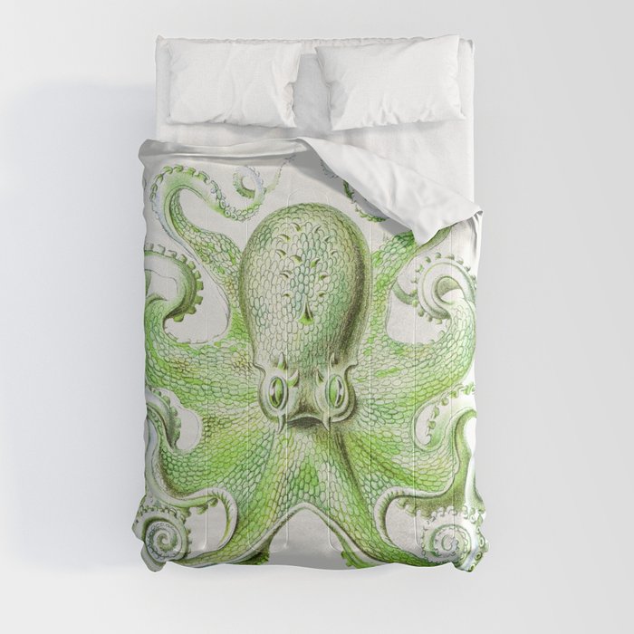 Vintage marine octopus - tropical waters Comforter