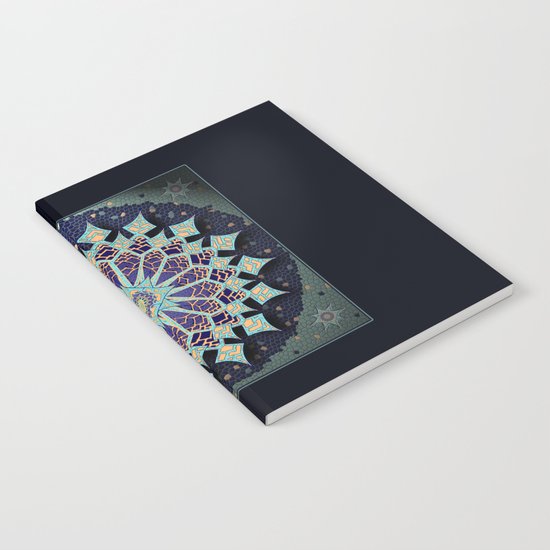 Mosaic Mandala in Blue Notebook