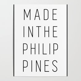 Made in the Philippines Minimalist Line Art Poster