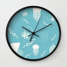 Jellyfish blue Wall Clock