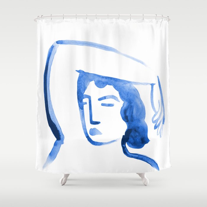 Blue Shower Curtain