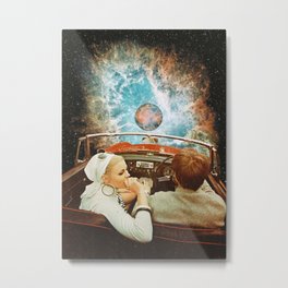 Space Riders Metal Print | Couple, Surreal, Space, Galaxy, Cool, Trippy, Digital, Cars, Cutandpaste, Surrealism 