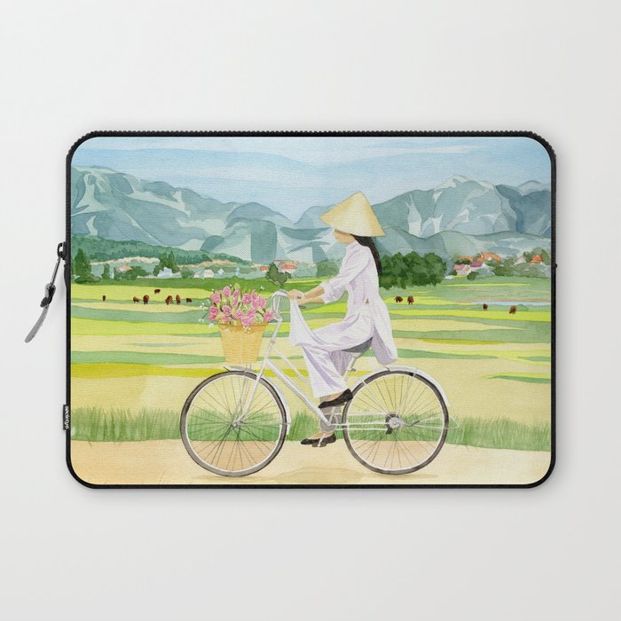 Cycling in Vietnam Laptop Sleeve