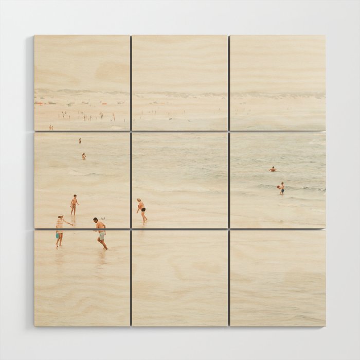 At the Beach fourteen  (part two of a diptych) - Minimal Beach and Ocean photography Wood Wall Art