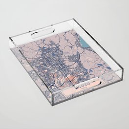 Kyoto vintage city map Acrylic Tray