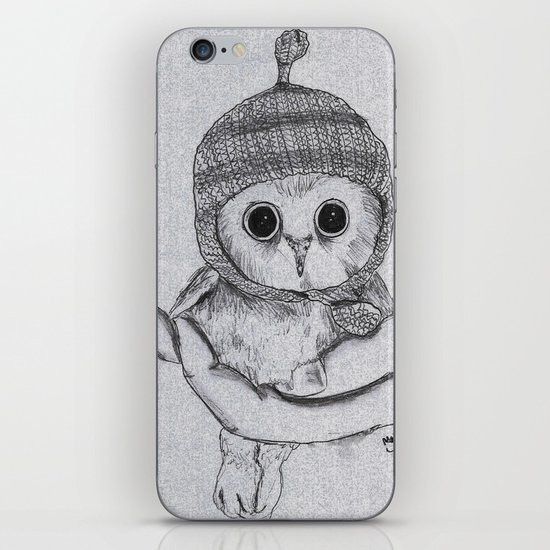 Bobble Hat Owl iPhone & iPod Skin