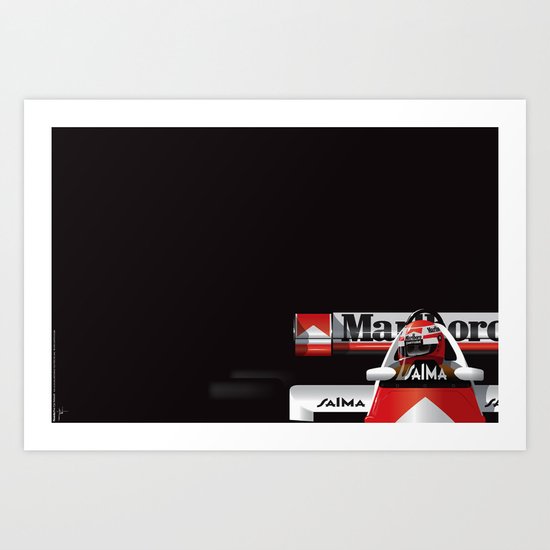 Niki Lauda, McLaren MP4/2 TAG Porsche, 1984 Art Print