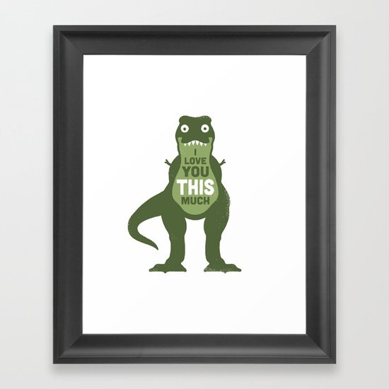 Amourosaurus Framed Art Print