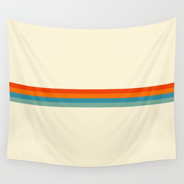 Delanoh - Colorful Abstract Stripes Wall Tapestry