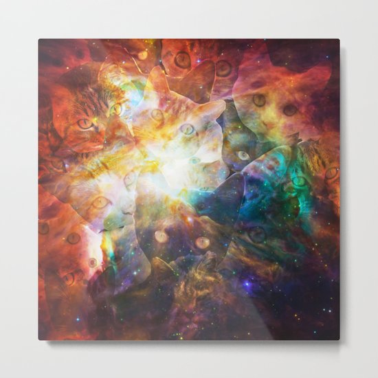 The Cat Galaxy Metal Print