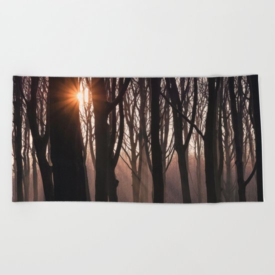 Up In The Woods Beach Towel