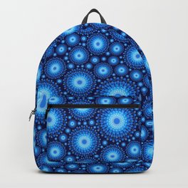 Globe Thistle Pattern Blues. Backpack