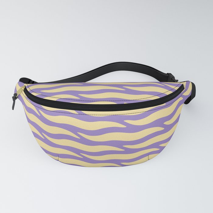 Tiger Wild Animal Print Pattern 347 Yellow and Lilac Fanny Pack