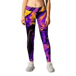 CRAGUS Leggings | Color, Marble, Graphic, Waves, Trippy, Texture, Acrylic, Colorful, Psychedelic, Pop Art 