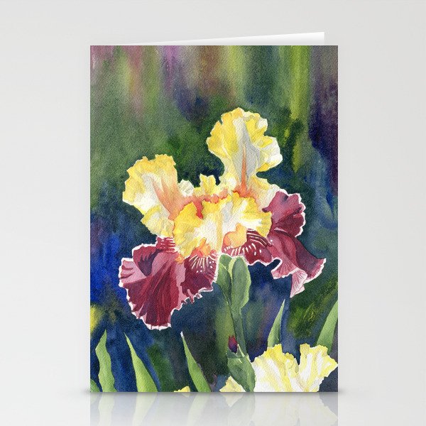 Iris Watercolor 2 Stationery Cards