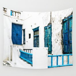 Out of the Blue | Mykonos, Greece Wall Tapestry