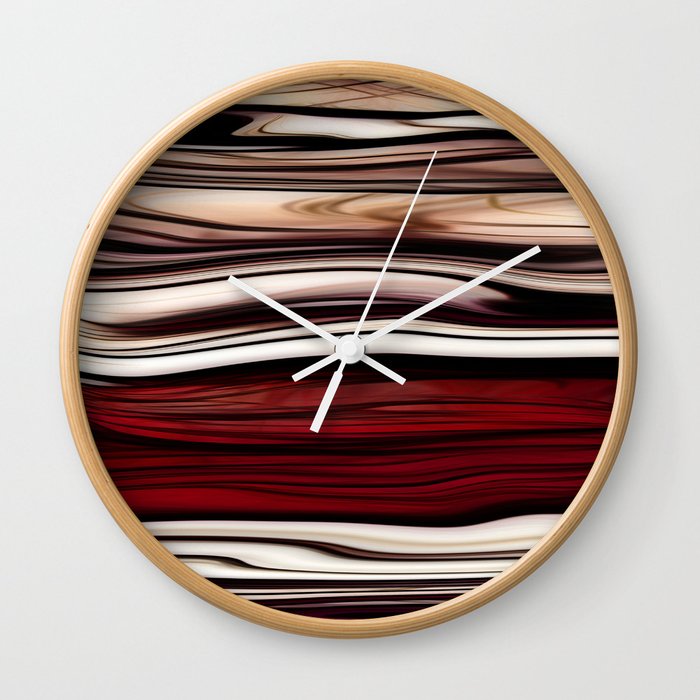 Polished Wood Wall Clock