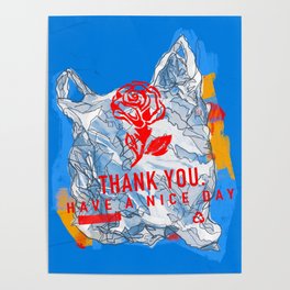 Thank You Bag - Have a Nice Day - Contour Line Drawing Poster