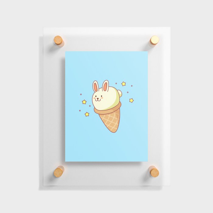 Bunny-lla Ice Cream Floating Acrylic Print
